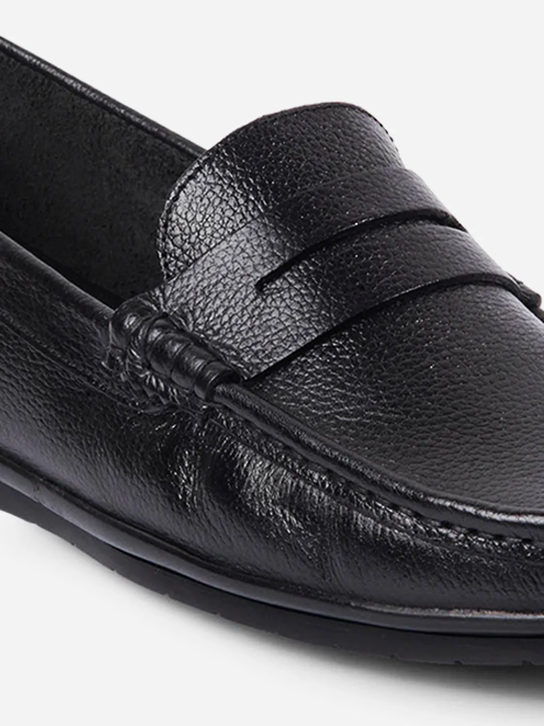 Men's Black Loafers (ID6111)