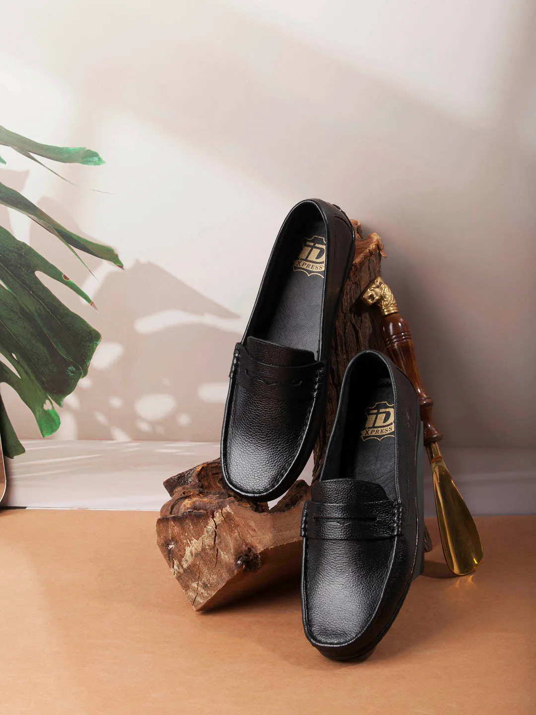Men's Black Loafers (ID6111)