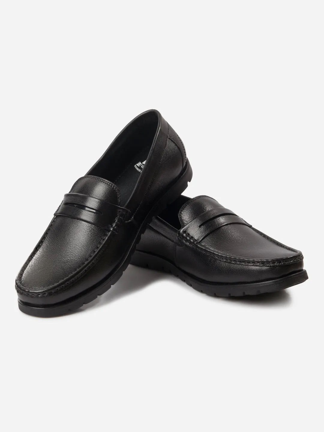 Men's Black Moc Toe Loafer (ID1174)