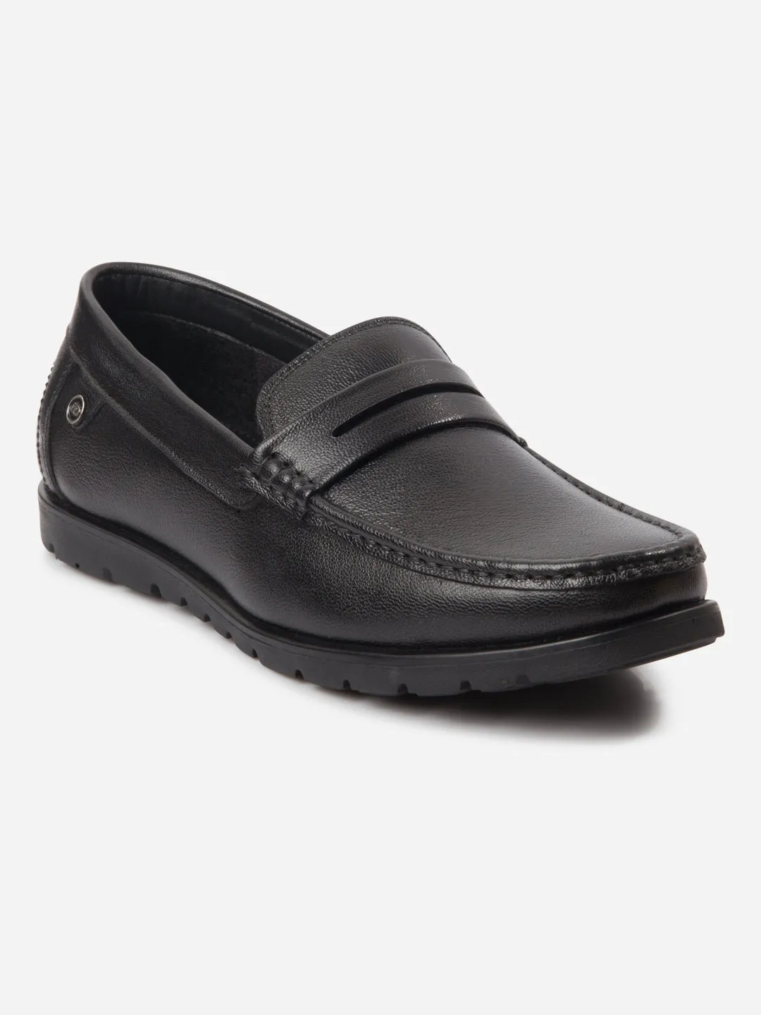 Men's Black Moc Toe Loafer (ID1174)