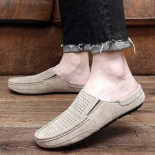 Men's Perforated Suede Clogs
