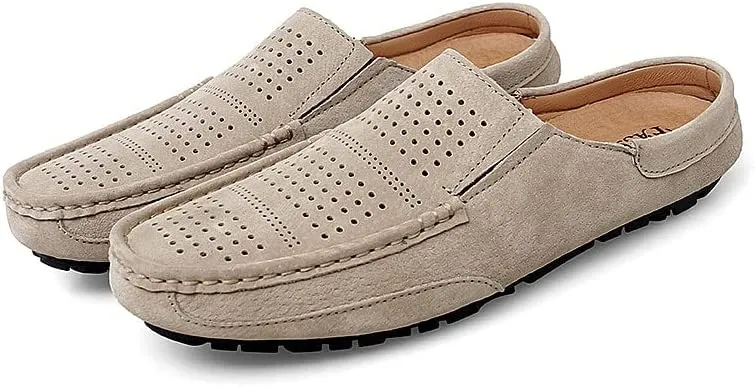 Men's Perforated Suede Clogs