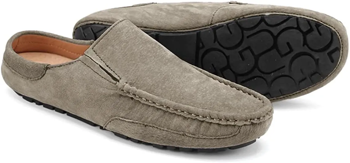 Men's Suede Clogs Slippers Breathable