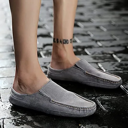 Men's Suede Clogs Slippers Breathable