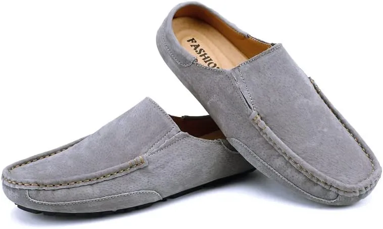 Men's Suede Clogs Slippers Breathable