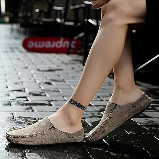 Men's Suede Clogs Slippers Breathable