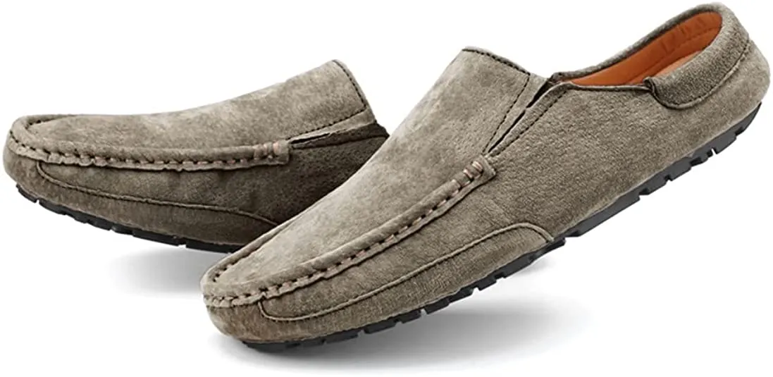 Men's Suede Clogs Slippers Breathable