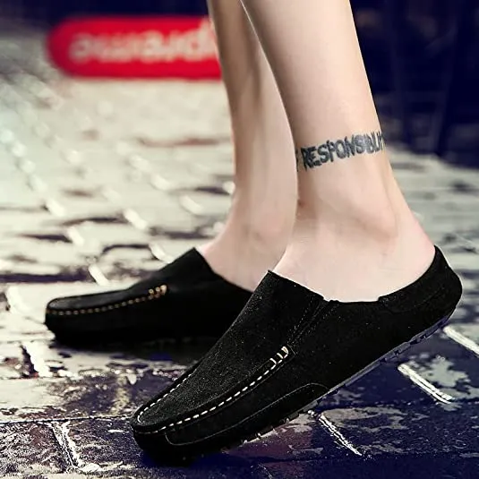 Men's Suede Clogs Slippers Breathable