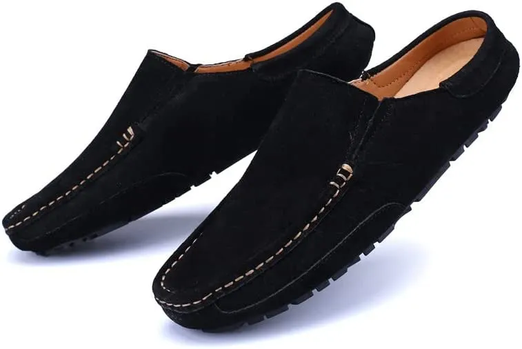 Men's Suede Clogs Slippers Breathable