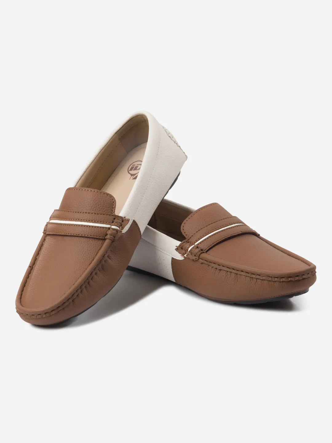 Men's Tan White Multi Color Loafer (IX4106)