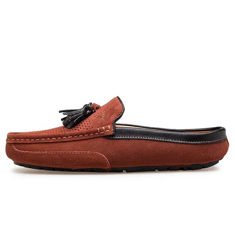 Men's Tassel Perforated Driving Clogs