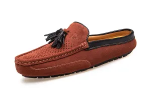 Men's Tassel Perforated Driving Clogs