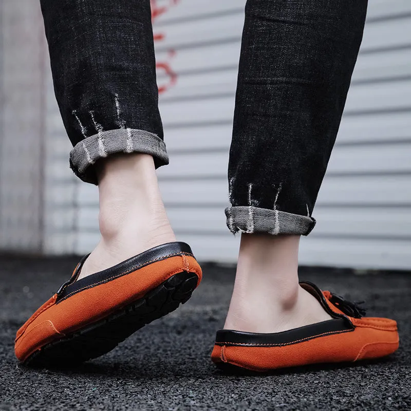 Men's Tassel Perforated Driving Clogs