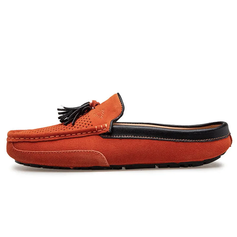 Men's Tassel Perforated Driving Clogs