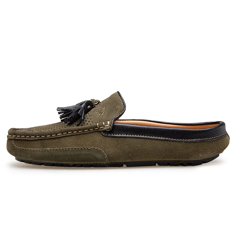 Men's Tassel Perforated Driving Clogs
