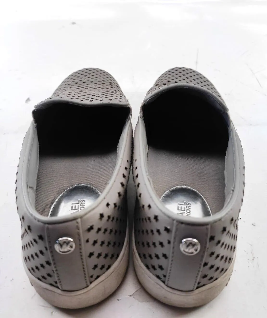 Michael Kors White with Gold stars Casual Slip On Loafers Shoes (US-7)