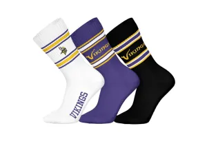 Minnesota Vikings Crew Socks [3 Pack]