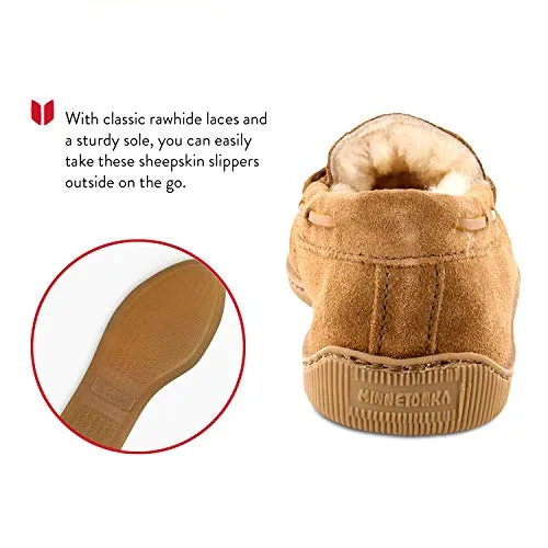 Minnetonka Sheepskin Moccasin Slippers