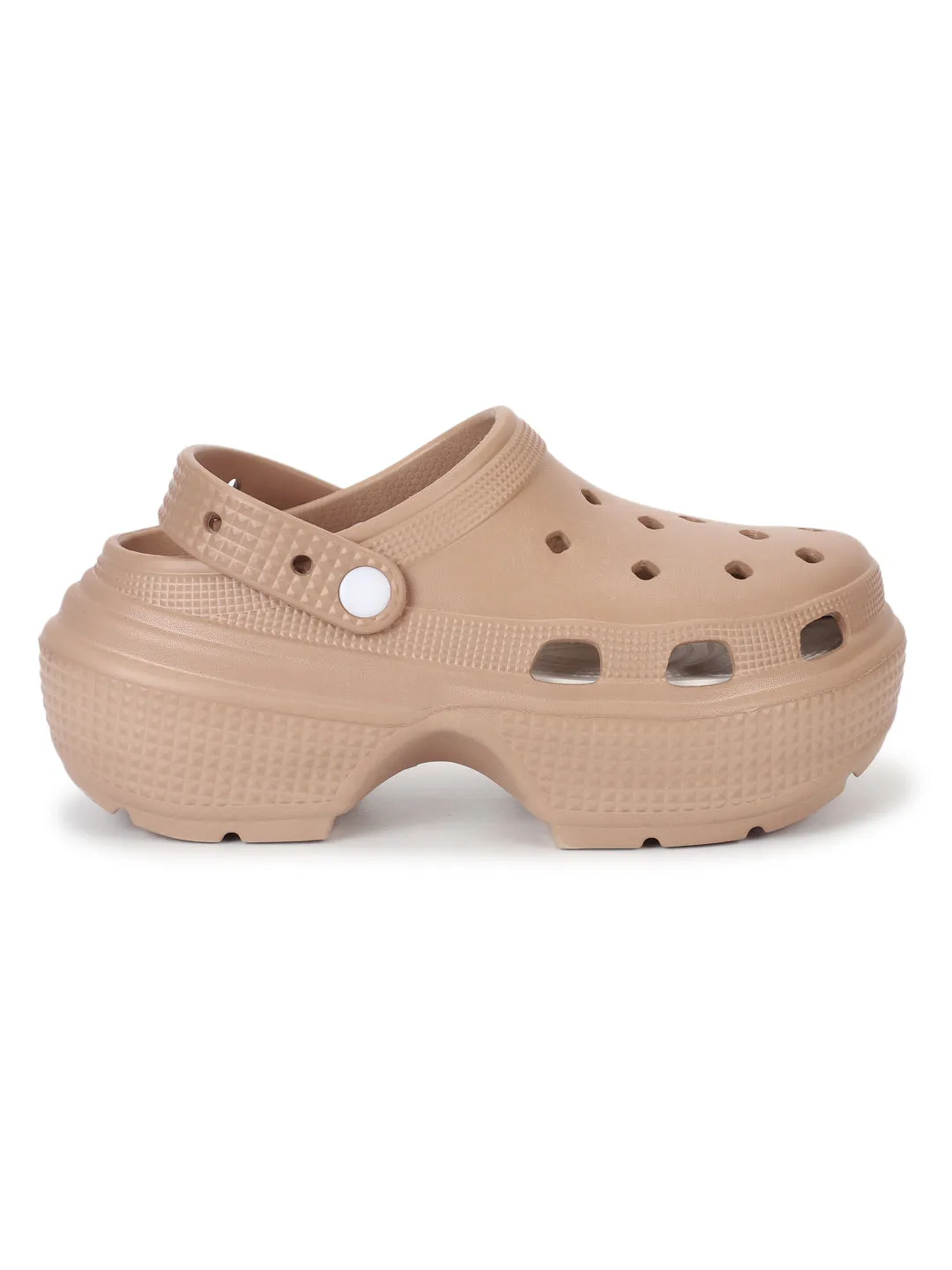 Mocha PU Block Slip-On Clogs (TC-RS4204-MOC)