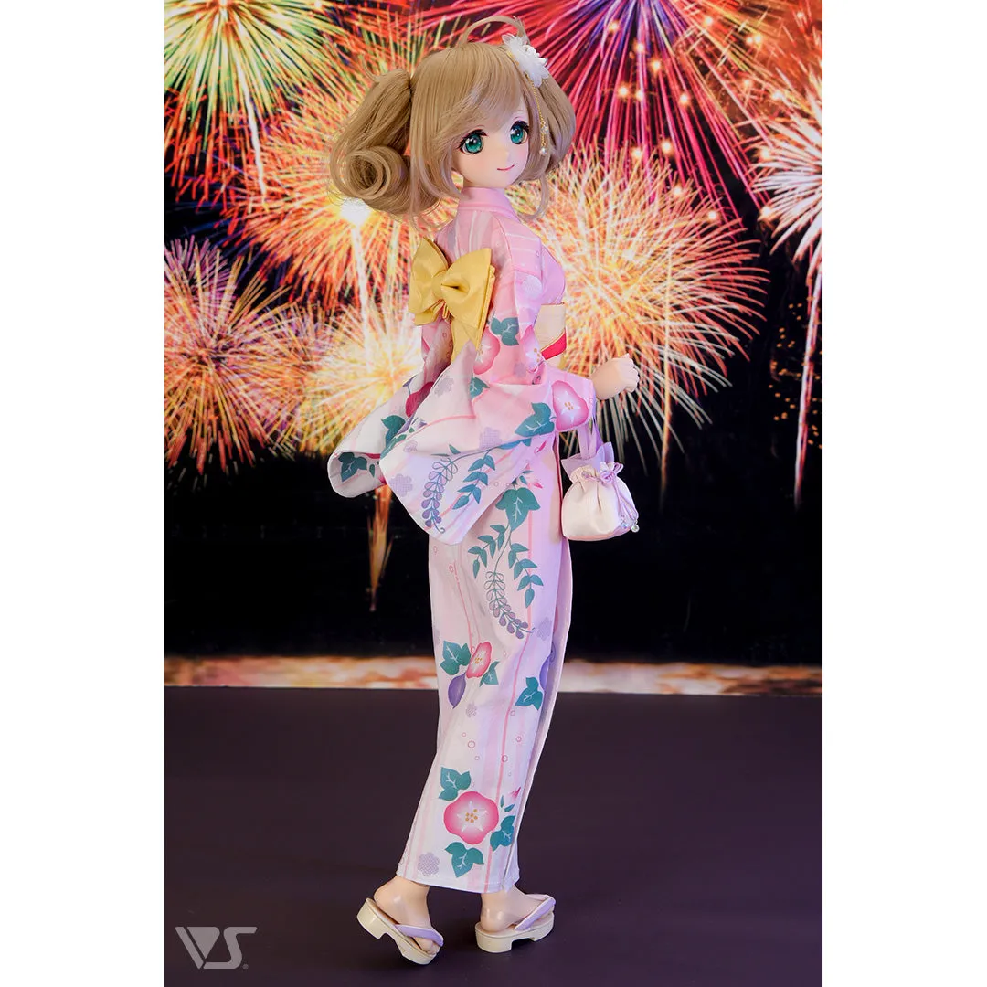 Modern Drawstring Bag & Geta Sandals Set (Light Pink)