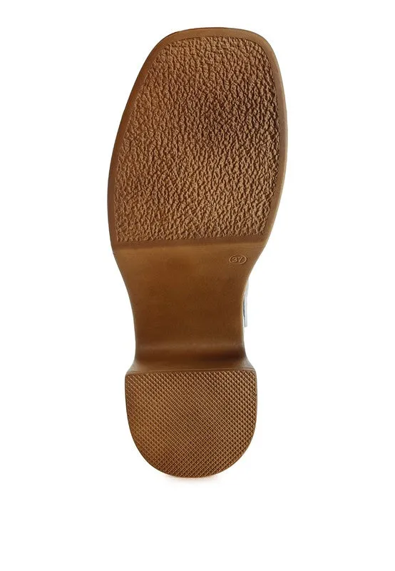 Morasa Metallic Pleather Clog Sandals