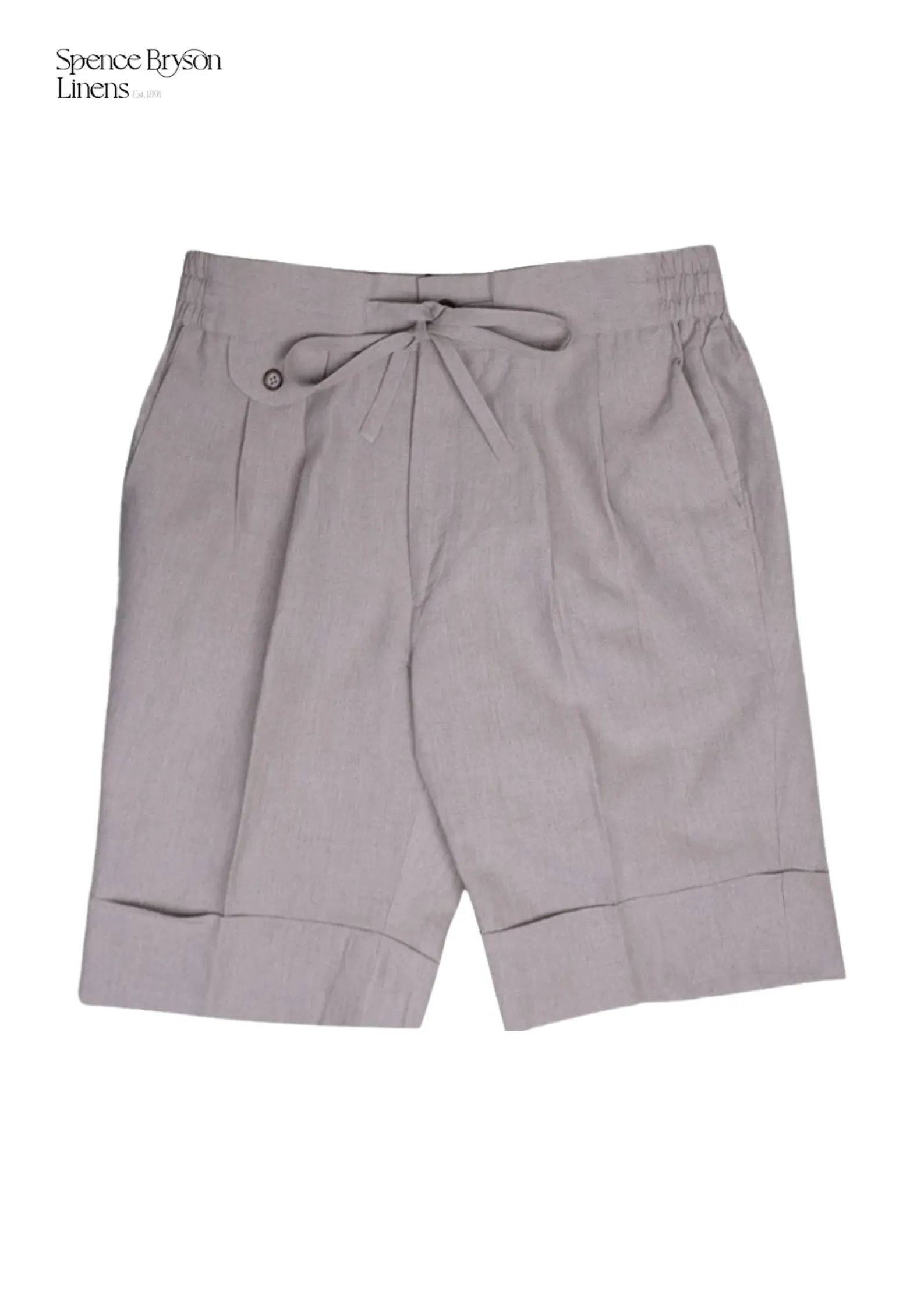 Natural Linen Bermuda Shorts