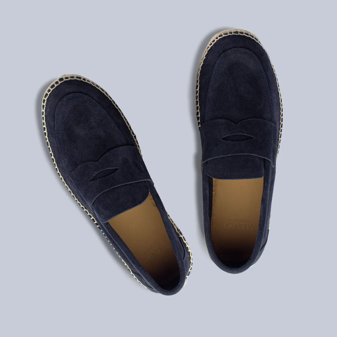 Navy Suede Espadrilles