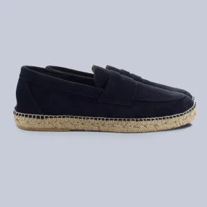 Navy Suede Espadrilles