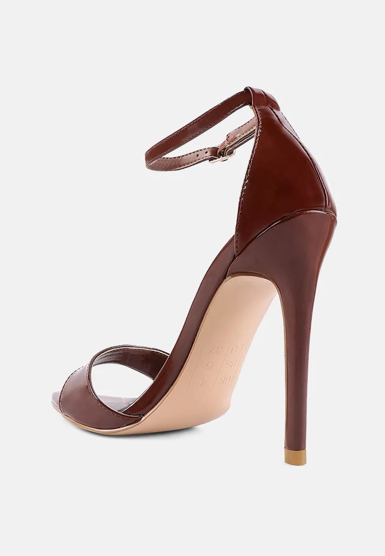 New Flame Ankle Strap Stiletto Heel Sandals By Ruw