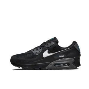 Nike Original Air Max 90 Low Men's Sneakers Winter Breathable Casual Shoes Anti-slip and Wear Resistant Glossy Black