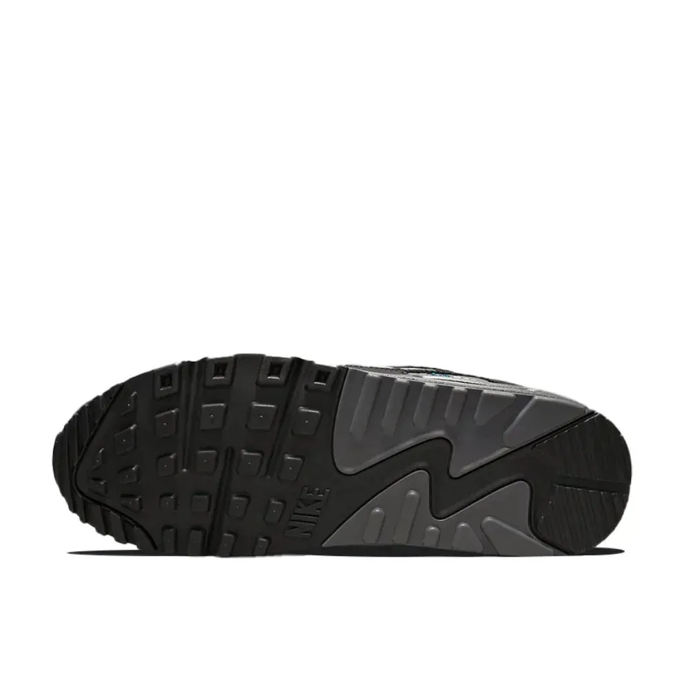 Nike Original Air Max 90 Low Men's Sneakers Winter Breathable Casual Shoes Anti-slip and Wear Resistant Glossy Black