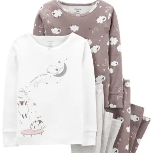 NWT 4-Piece Sheep 100% Snug Fit Cotton PJs