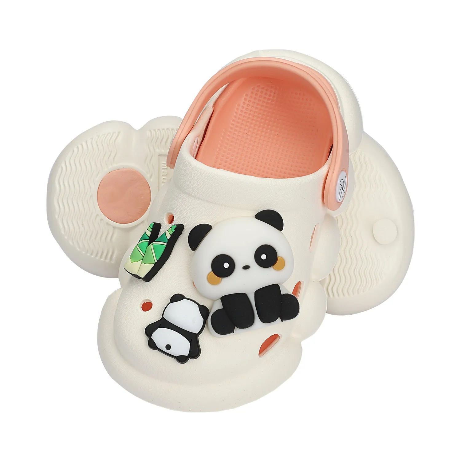 PANDA APPLIQUE CLOGS - LIGHT PINK