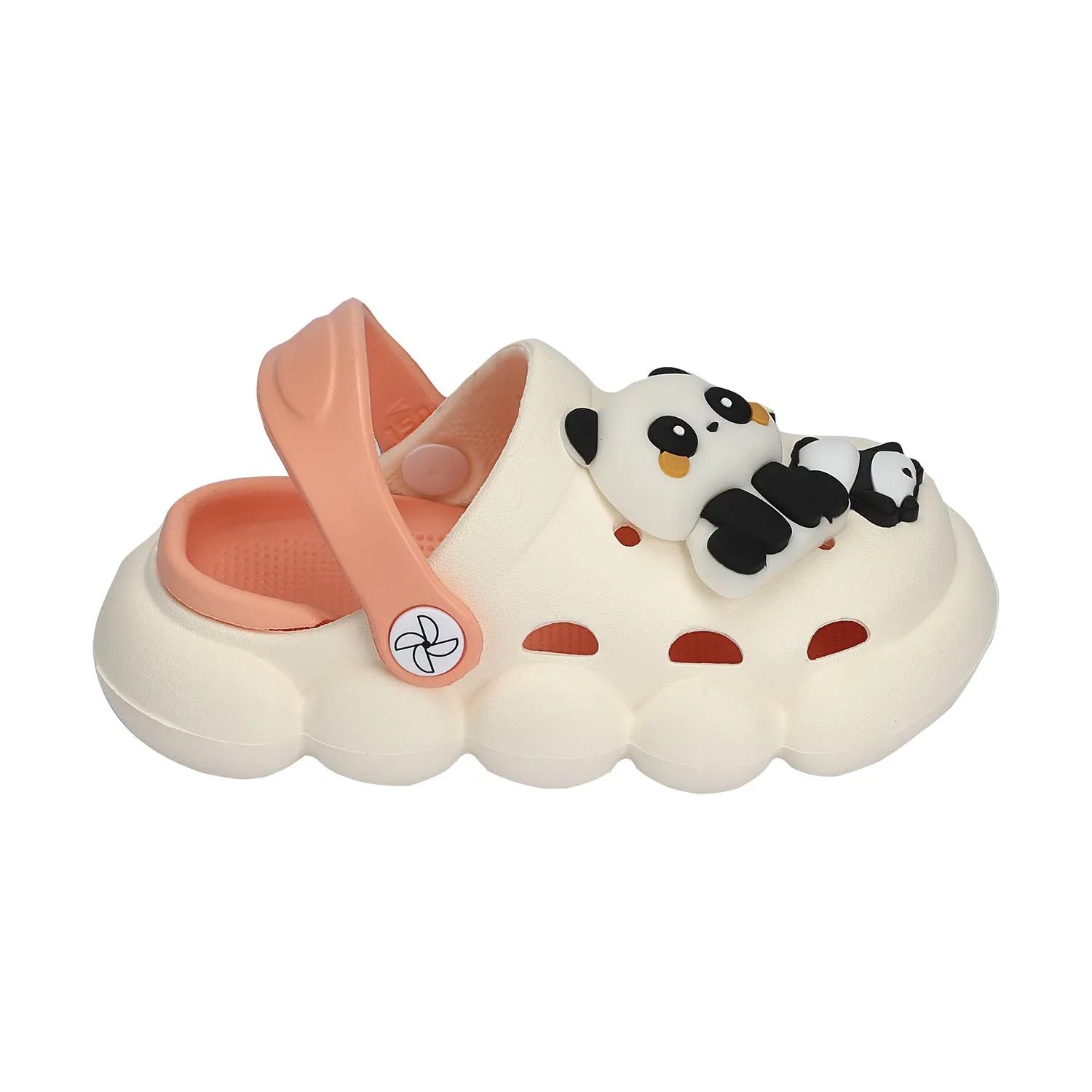 PANDA APPLIQUE CLOGS - LIGHT PINK