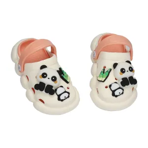 PANDA APPLIQUE CLOGS - LIGHT PINK