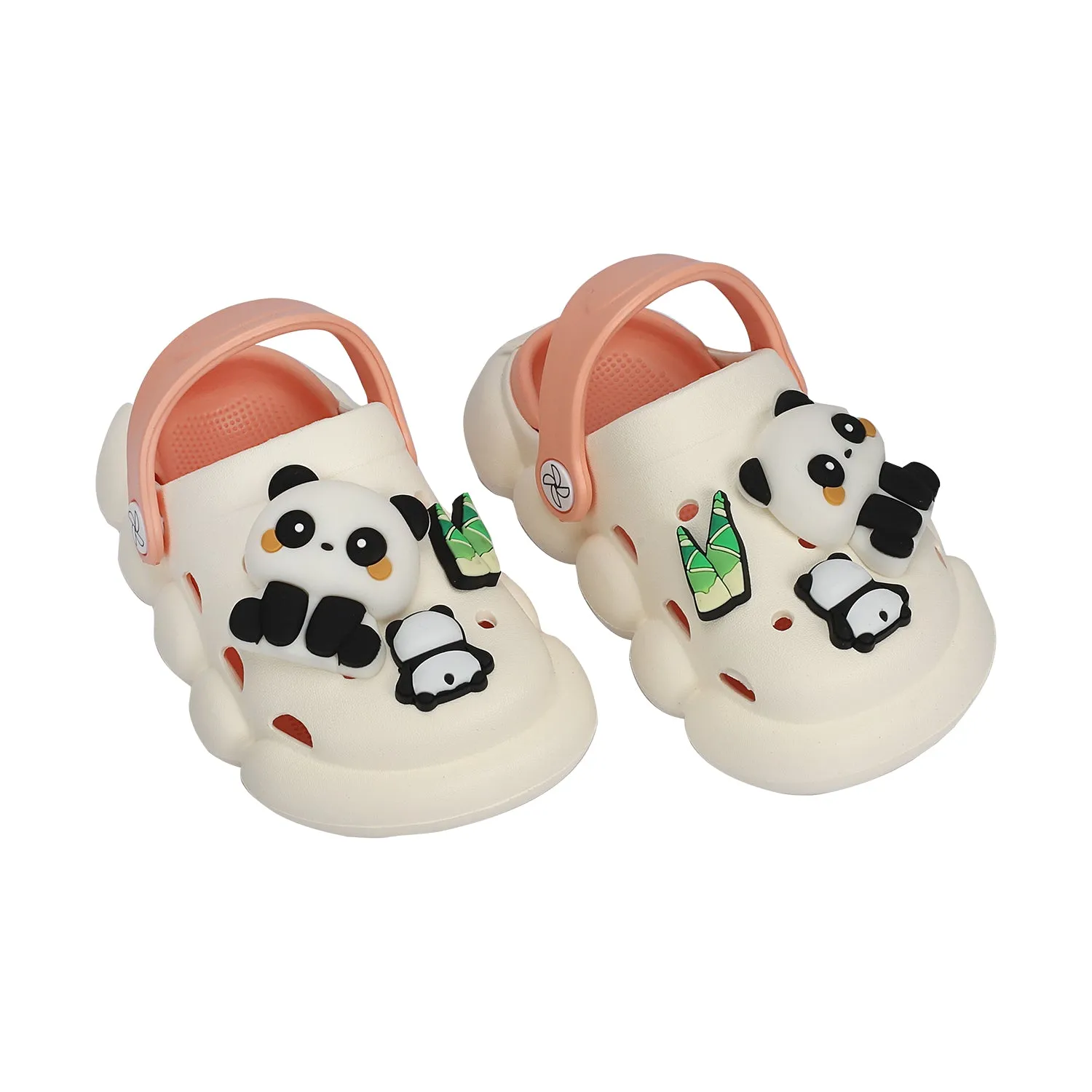 PANDA APPLIQUE CLOGS - LIGHT PINK