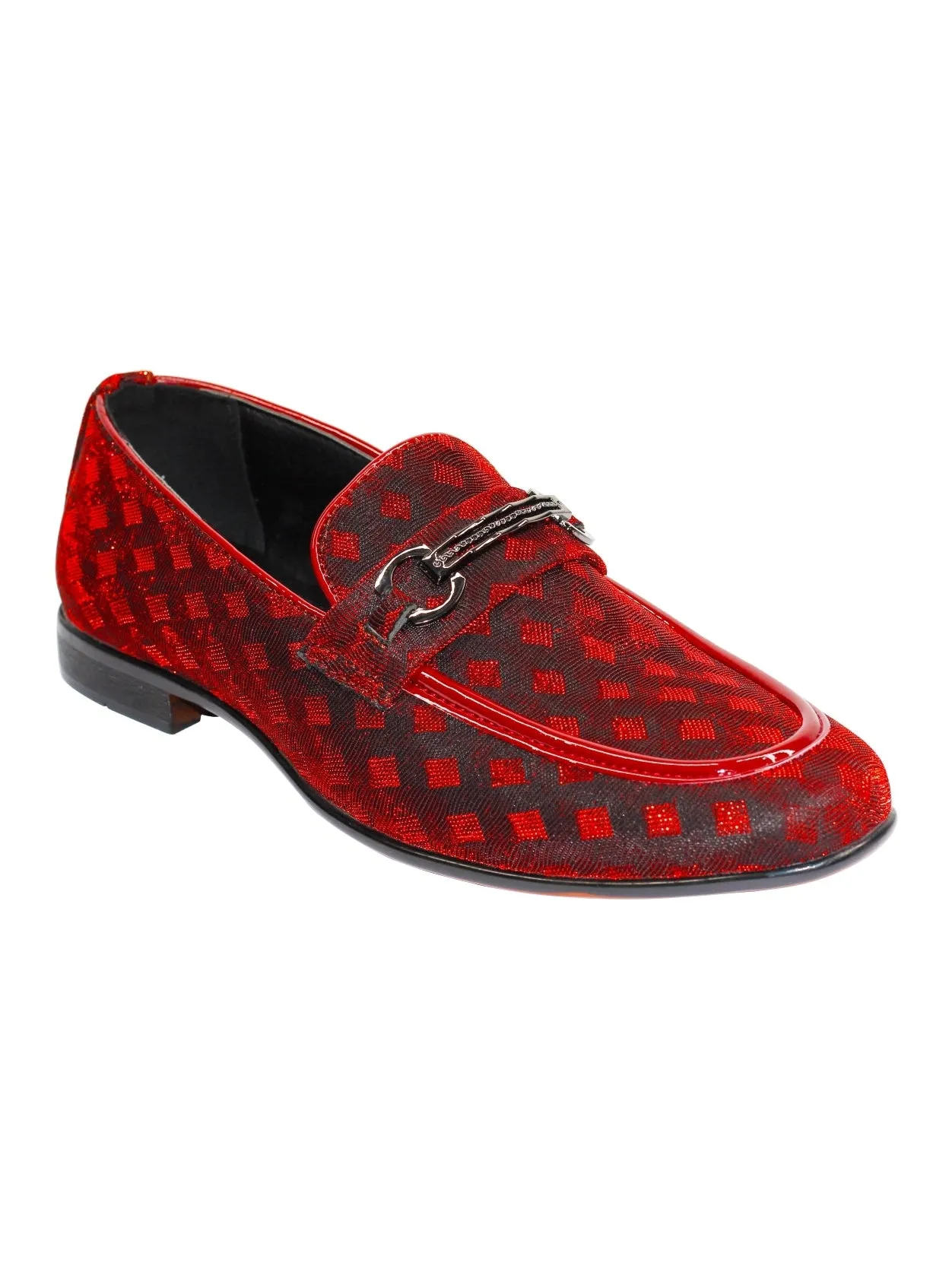 Party Loafers with Glittery Print