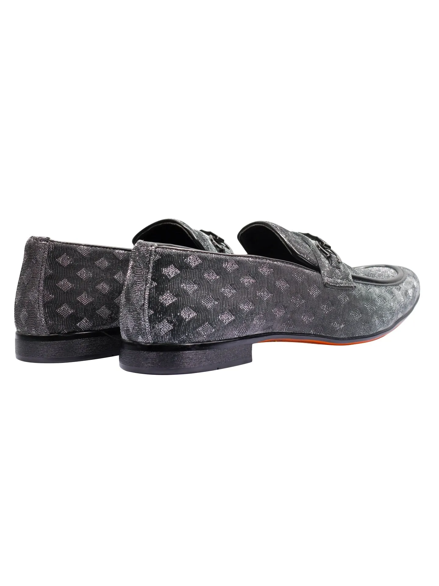Party Loafers with Glittery Print