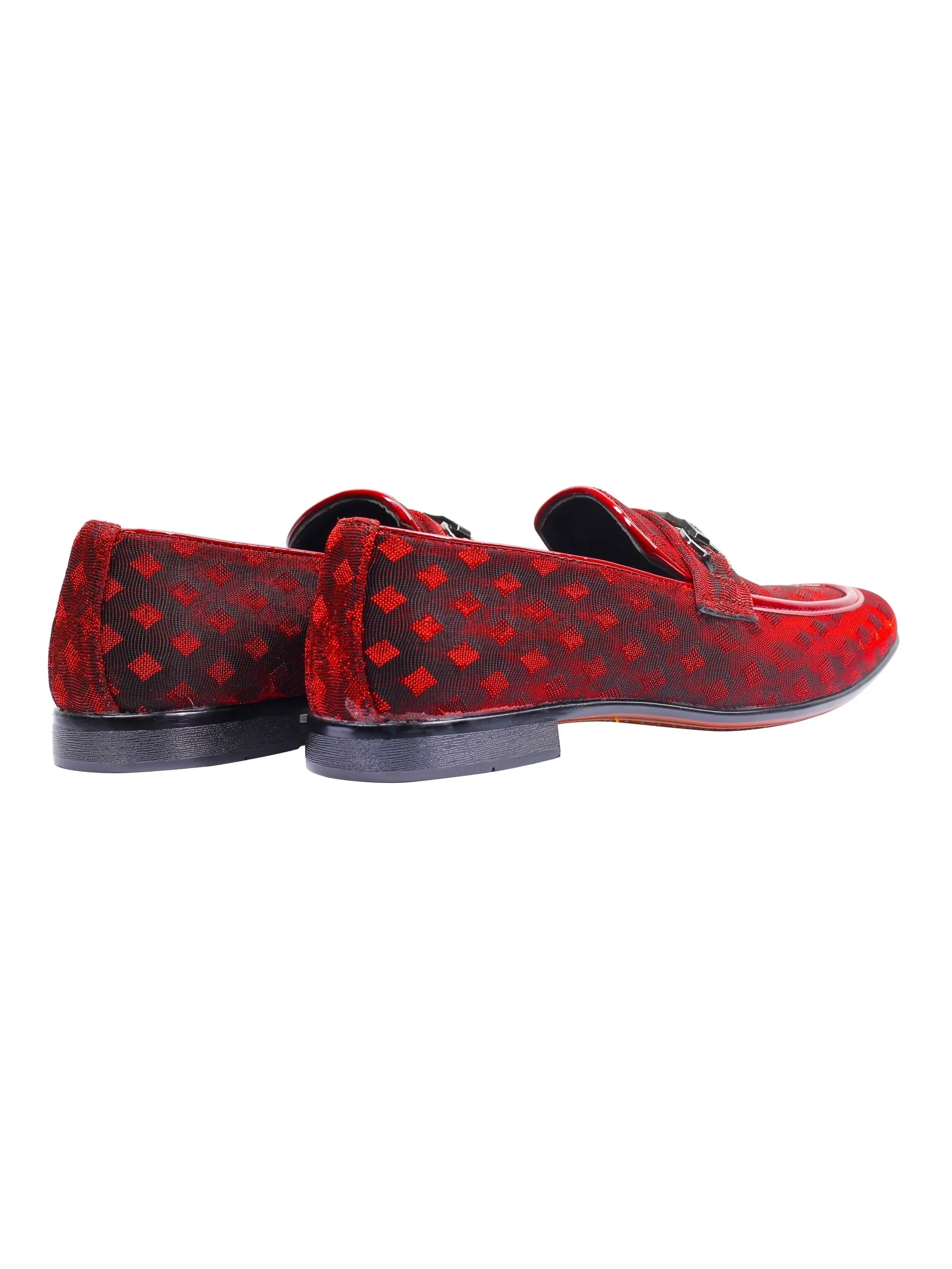 Party Loafers with Glittery Print
