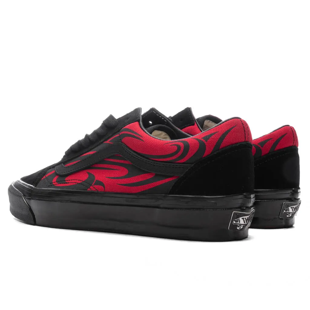Premium Old Skool Y2K Flame - Black/Red