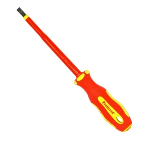 PROFERRED INSULATED (1000V) SCREWDRIVER - 3/32" (Slotted) x 3" Yellow PP & Red TPV Handle