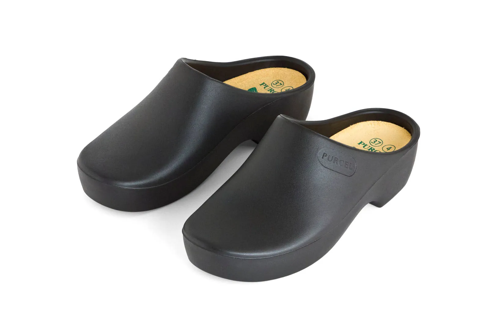 PURCEL CLASSIC CLOGS (open-back), BLACK