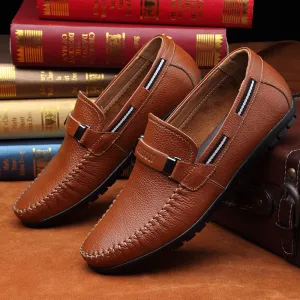 Real Leather Men Flats Genuine Leather Men Boat Shoes,Fashion Men Moccasins Shoes Chaussure Homme Soft Men Shoes
