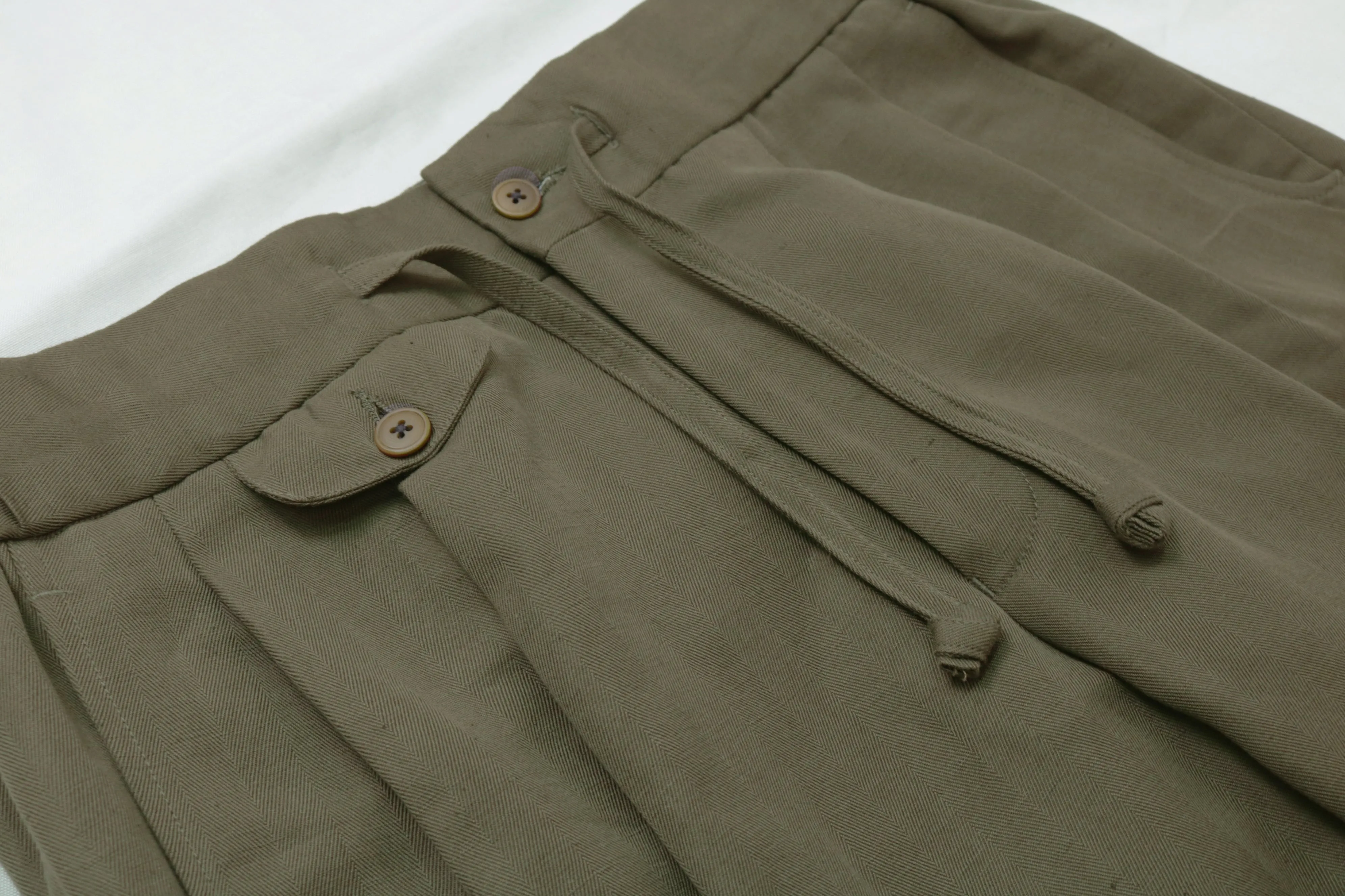 Sage Linen Bermuda Shorts