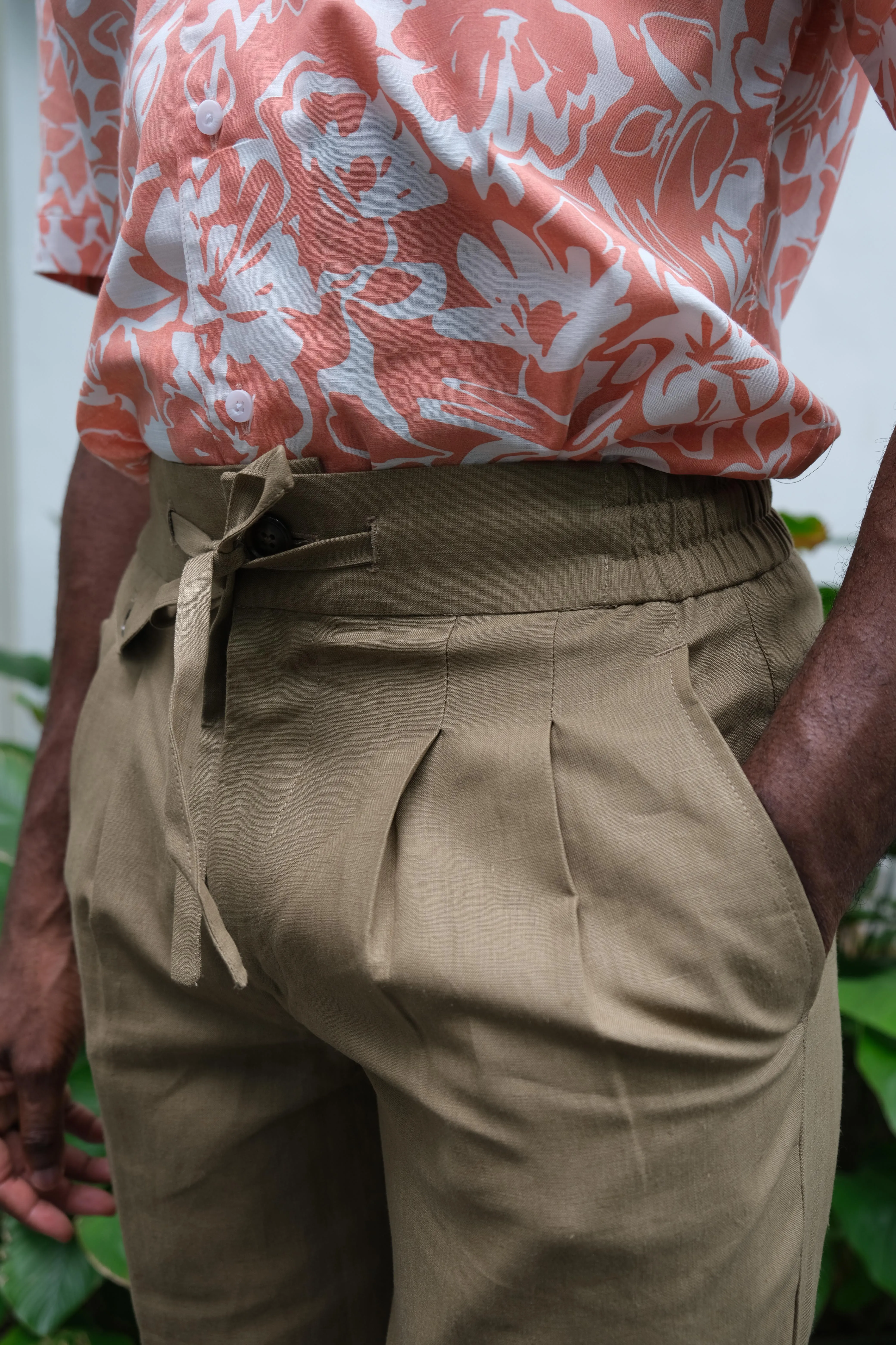 Sage Linen Bermuda Shorts