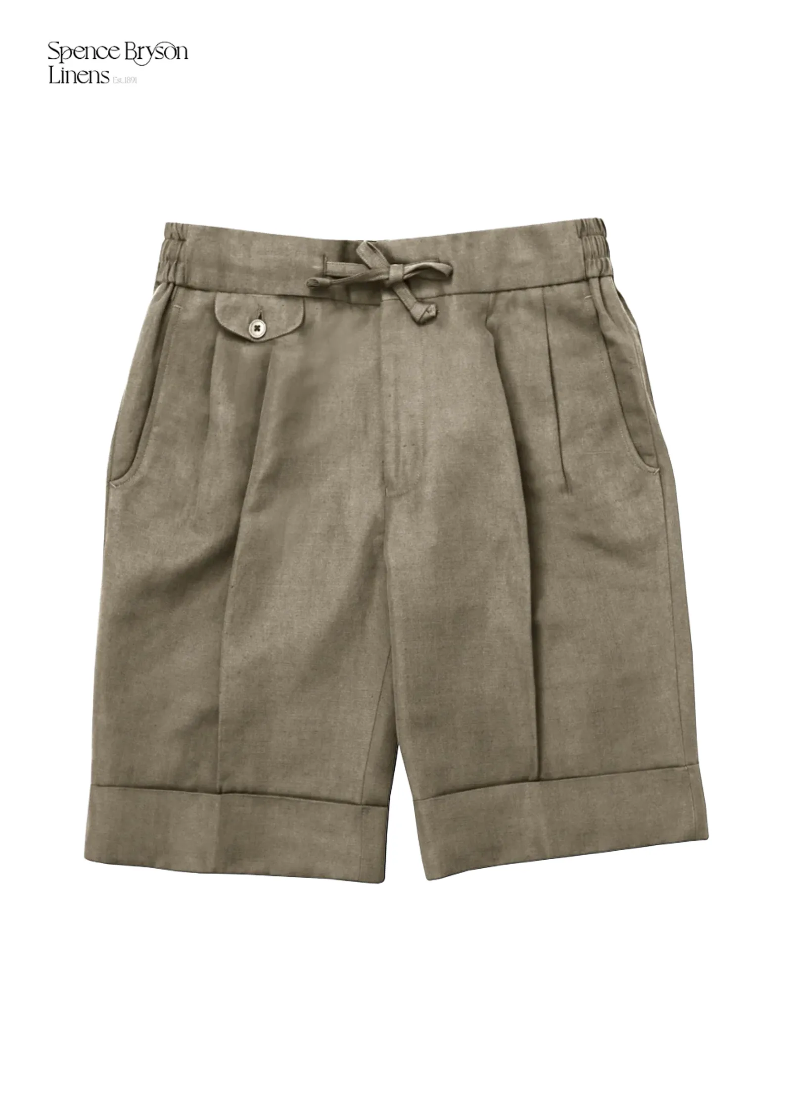 Sage Linen Bermuda Shorts
