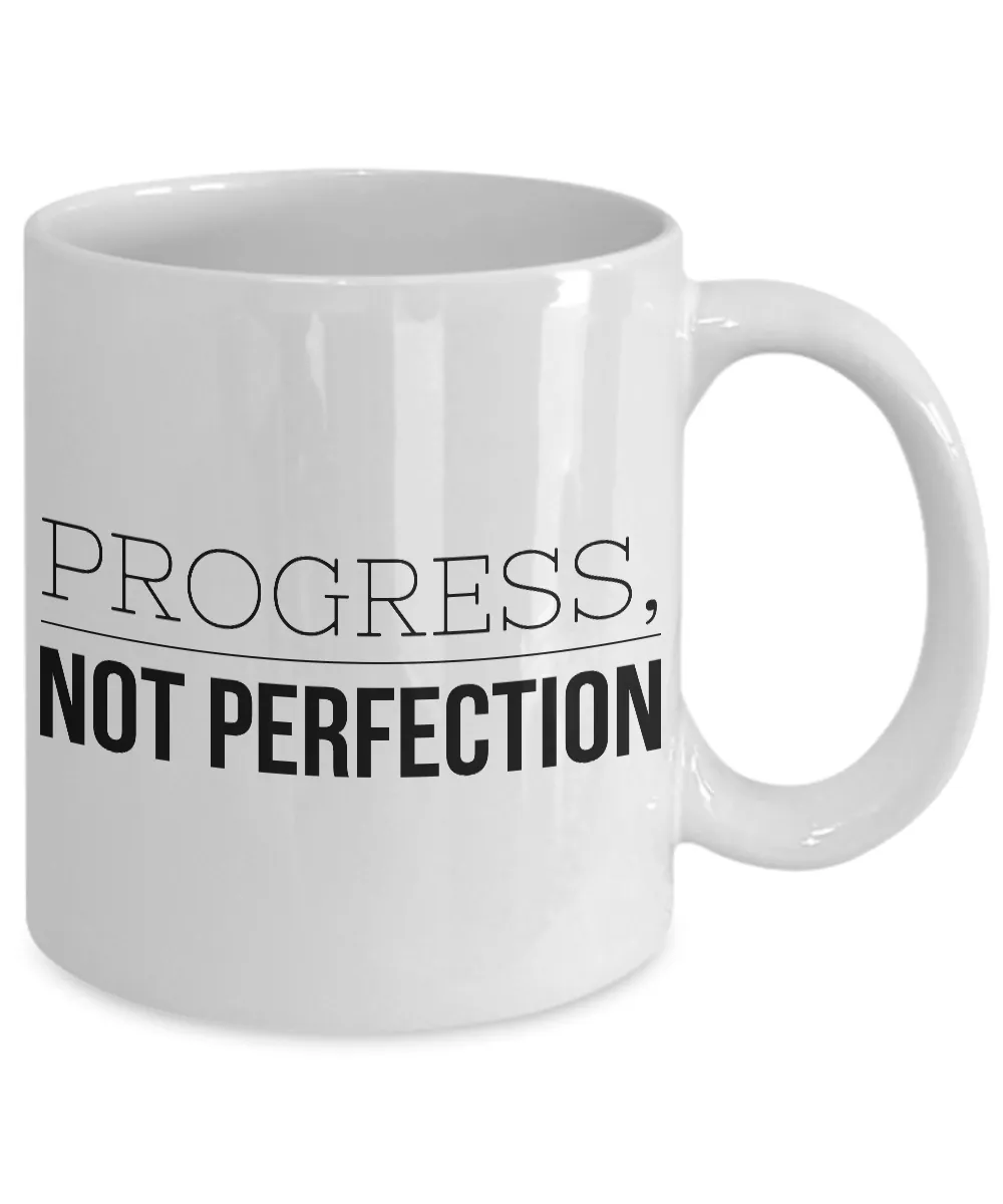 Serenity Prayer & Progress Not Perfection Mug One Year Sober Anniversary Gift AA Coffee Cup Sobriety Gifts Sponsor Gift Sponsee Recovery Coffee Mug