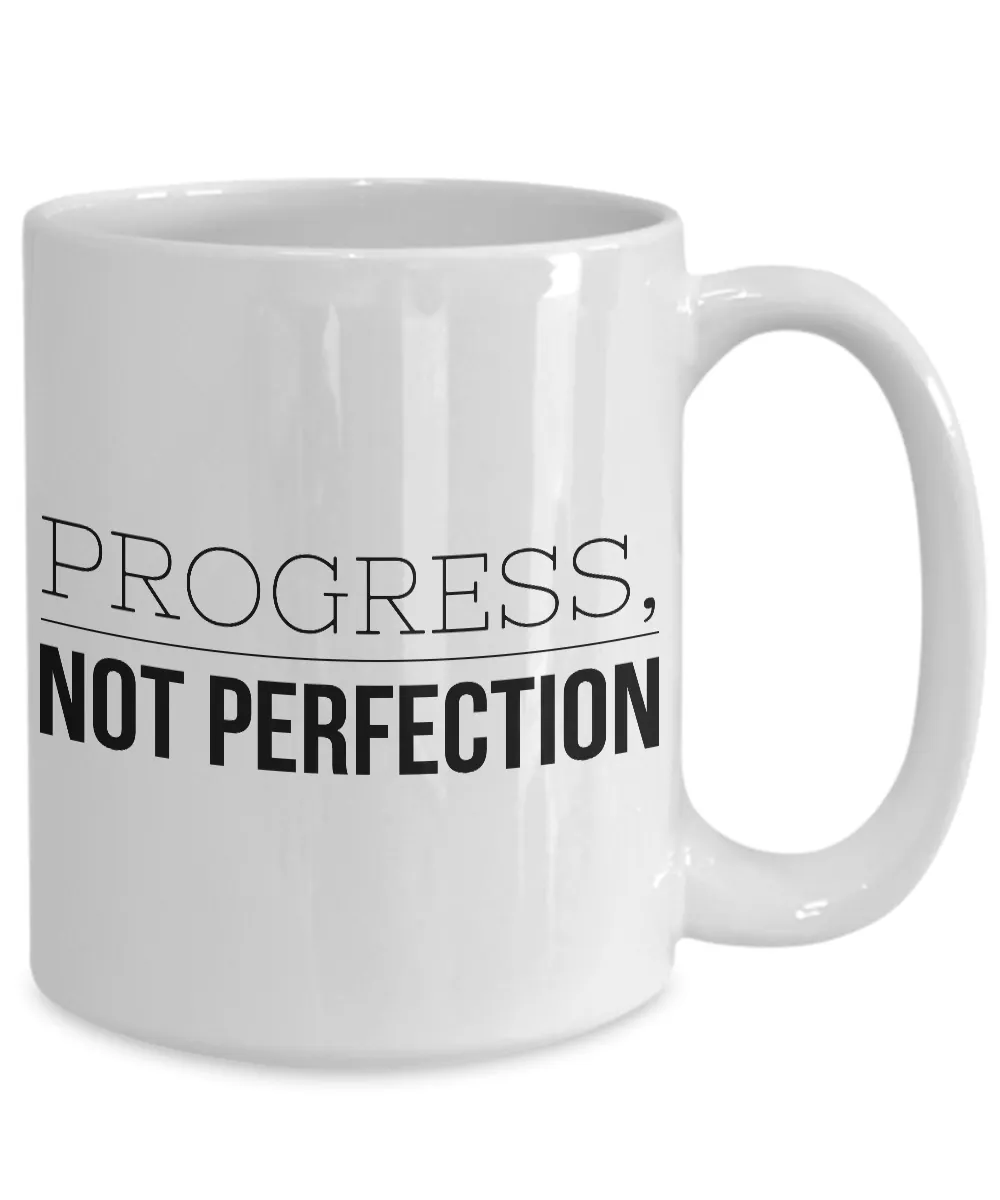 Serenity Prayer & Progress Not Perfection Mug One Year Sober Anniversary Gift AA Coffee Cup Sobriety Gifts Sponsor Gift Sponsee Recovery Coffee Mug