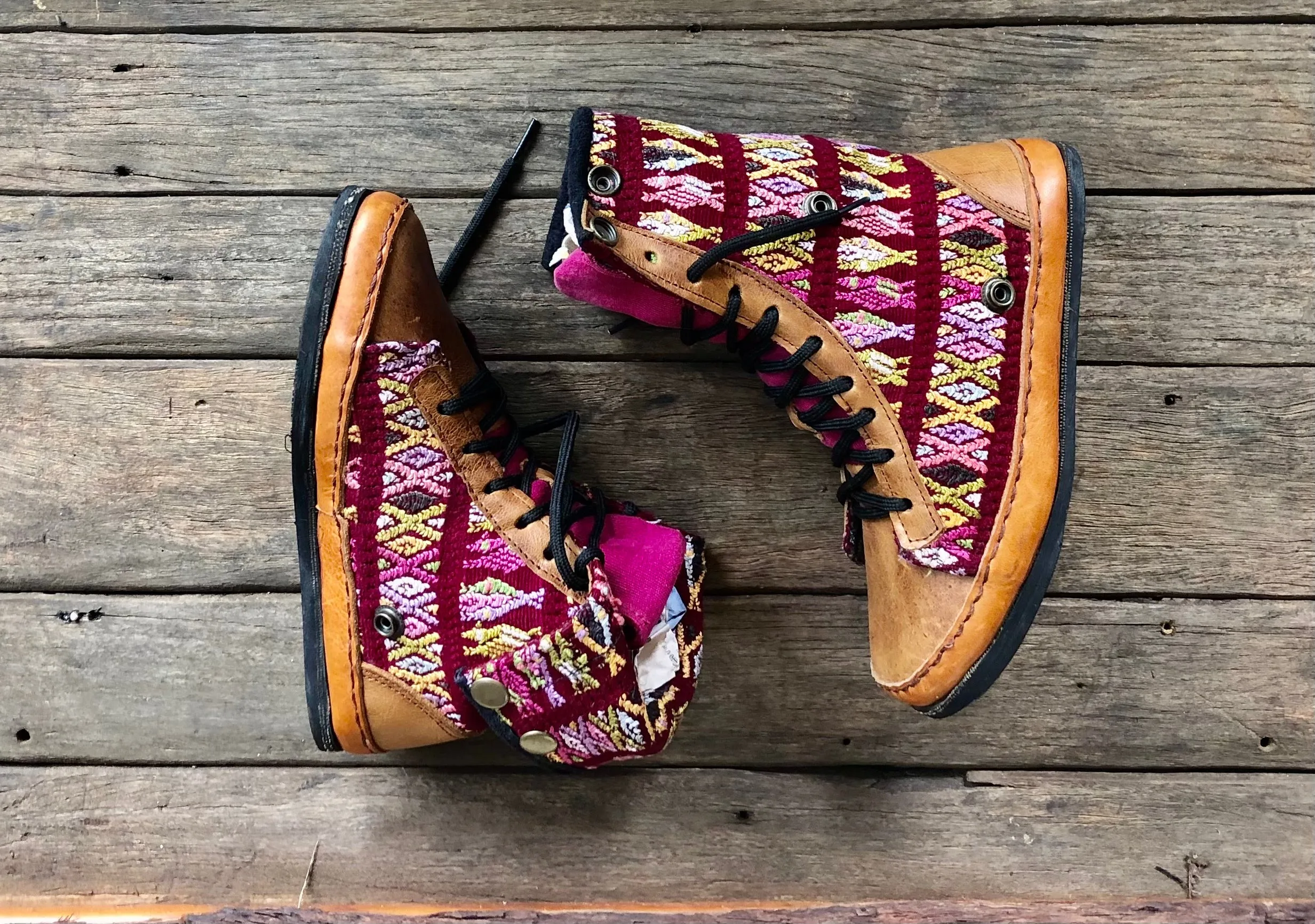 Size 35 - Fold down Desert Boots - Crimson