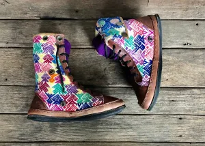 Size 35 - Fold down Desert Boots - Pastel Birds